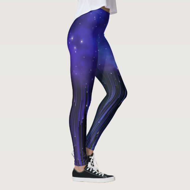 Leggings Galaxie des lumières du nord pourpre (Droite)