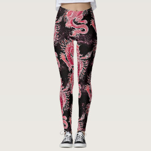 Leggings Galaxie du Dragon Rouge