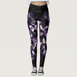 Leggings Galaxie Smoky triangulaire en violet géométrique