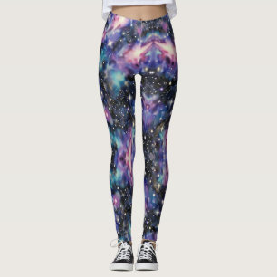 Leggings Galaxies Nebulae Étoiles dispersées Motif