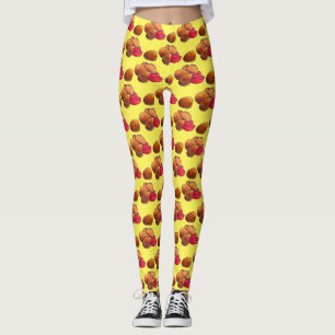 Leggings Gâteaux de poulet avec Ketchup Junk Food Foody