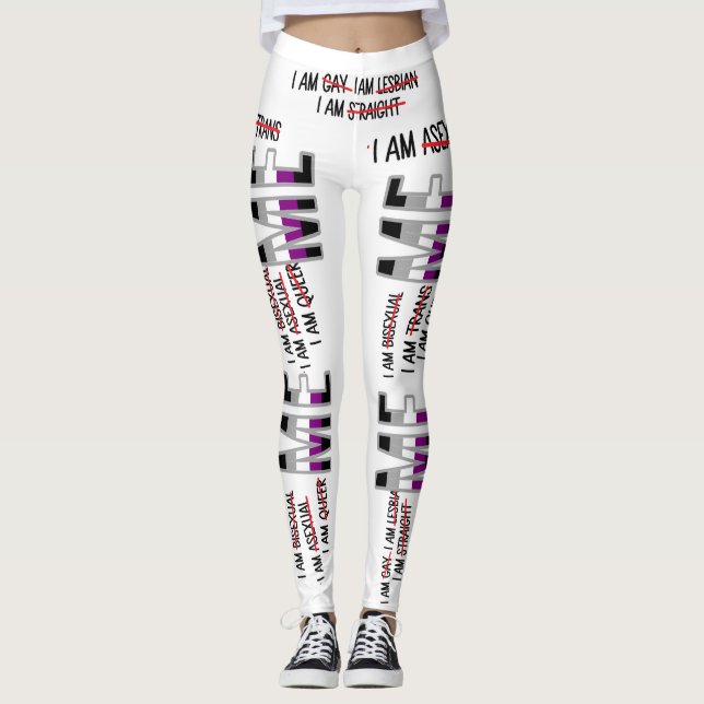 Leggings Gay, Lesbienne, Bi, Trans, Queer, Asexué JE SUIS E (Devant)