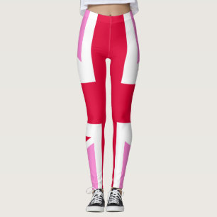 Leggings GAY PRIDE britannique (Union Jack rose) (Drapeau b