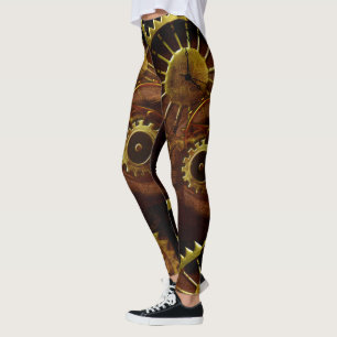 Leggings Gears et tuyaux Steampunk Habiletés de jambe