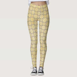 Leggings, gelb und grau geometrisch leggings
