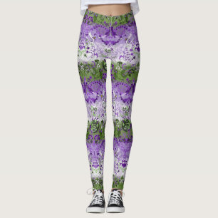 Leggings Genderqueer Dragon Damask - Genderqueer Pride Drap