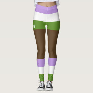 Leggings Genderqueer Pride Faux Shorts & Legs