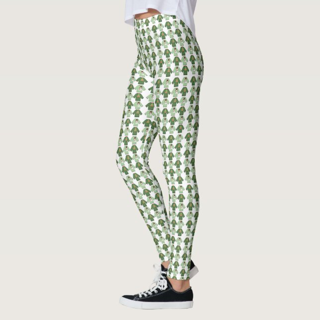 Leggings Génial Joyaux de Noël, Vert (Gauche)