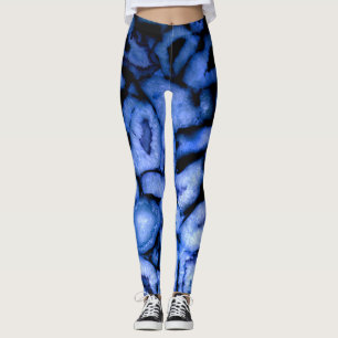 Leggings Géodes Agate Quartz Bleu