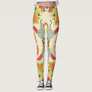 Leggings Géométrie Artistique : Motif coloré sans couture