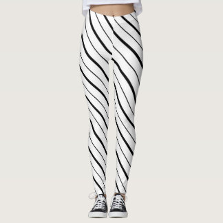 Leggings Géométrie de ligne noire simple