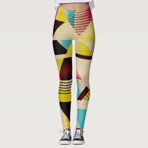 Leggings Géométrie rétro : Arrière - plan Motif Abstrait