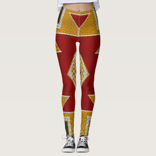 Leggings Géométrique vintage classique coloré mode mignon