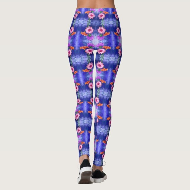 Leggings Gerberas colorés (Dos)
