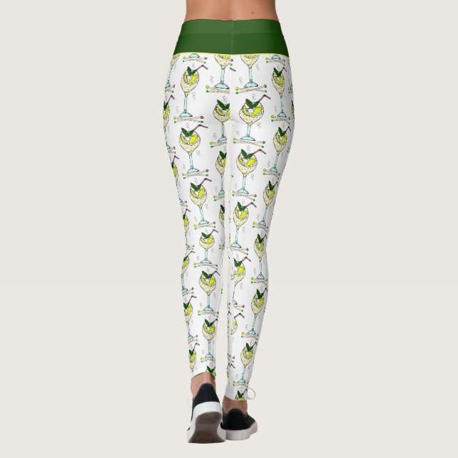 Leggings Gin Lover Cocktail Verre élégant Blanc (Dos)