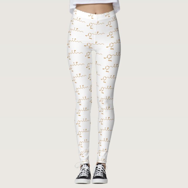Leggings Gingerol Molecule formule chimique (Devant)
