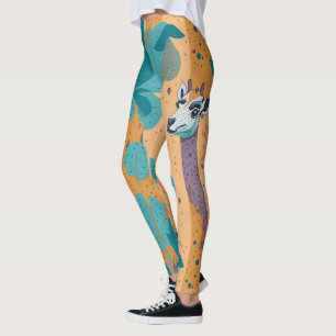Leggings Girafe colorée chic et ludique de la savane sauvag