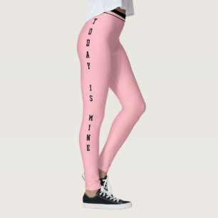 Leggings Glaçage de gâteau personnalisé rose monogramme noi