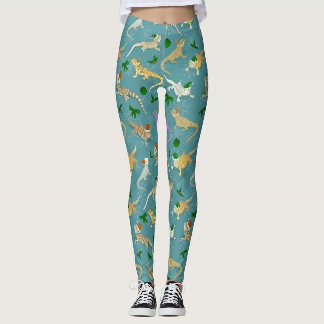 Leggings Glace de Fête de Morph Dragon (Devant)