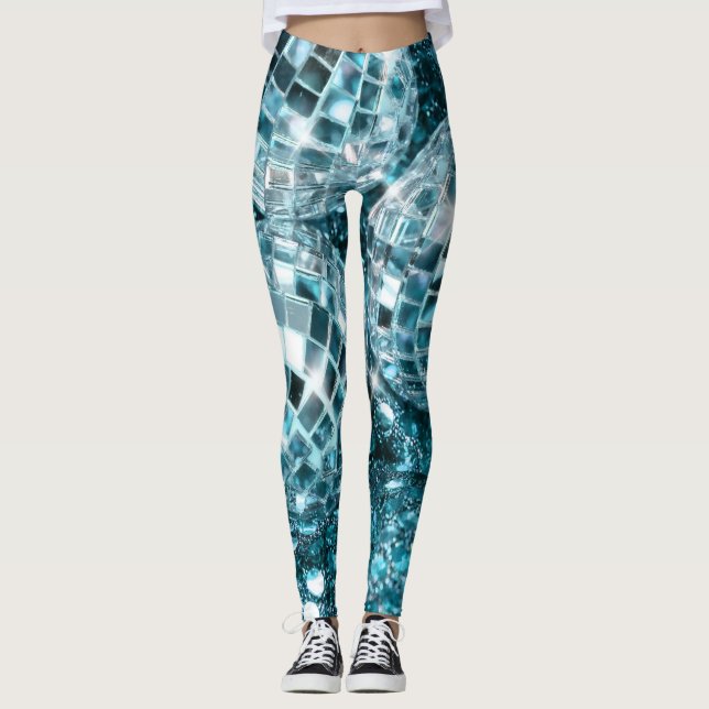 Leggings Glam à balles disco #16 #retro #wall #art (Devant)