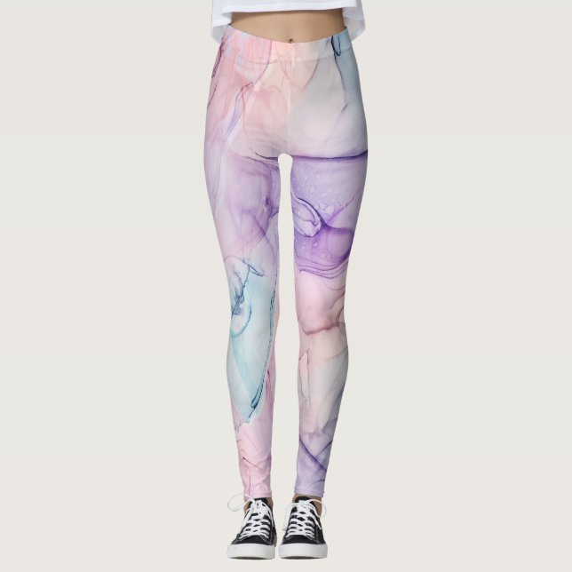 Leggings Glam Imaginaire épais moelleux Ethereal Pastel (Devant)