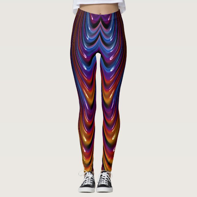 Leggings ~glänzend goldblau ~ Original (Vorderseite)