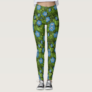 Leggings Gloire du matin en bleu et vert