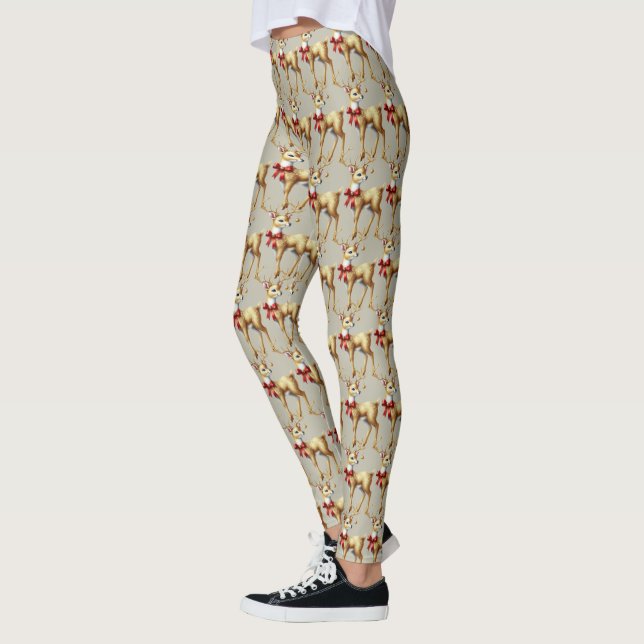 Leggings Gold Reindeer Leging de vacances (Gauche)