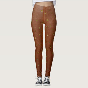 Leggings Golden Glint : Étincelle de pattes Brown" ?