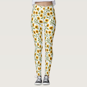 Leggings Golden Sunflower Bliss