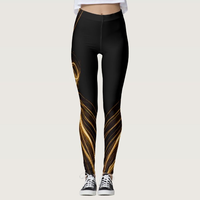 Leggings "Goldene Eleganz" (Vorderseite)