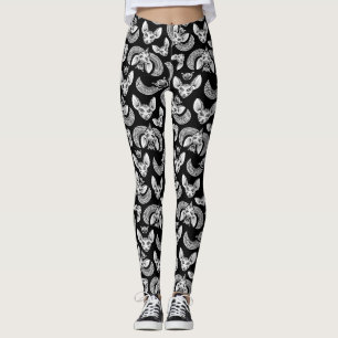 Leggings Gothique Égyptien Épingx Jambes de chat de chat