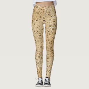 Leggings gouttelettes d'eau d'or
