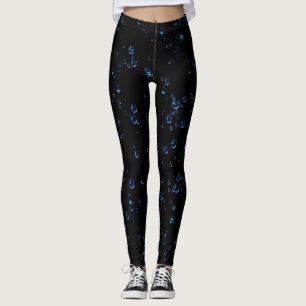 Leggings Gouttes d'eau pétillante couleur foncée