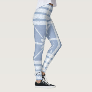 Leggings Grace Frost & Sky Nordic PlaidPattern FROSTED BUNS