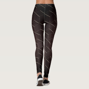 Leggings Gradient Brown Style géométrique sans couture Moti