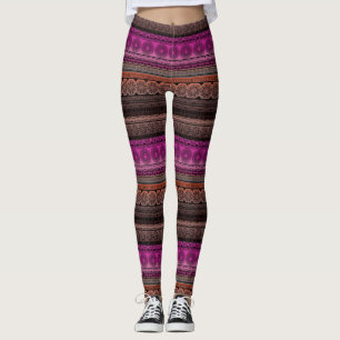 Leggings Gradient mignon d'orange de brun de rose de tissu