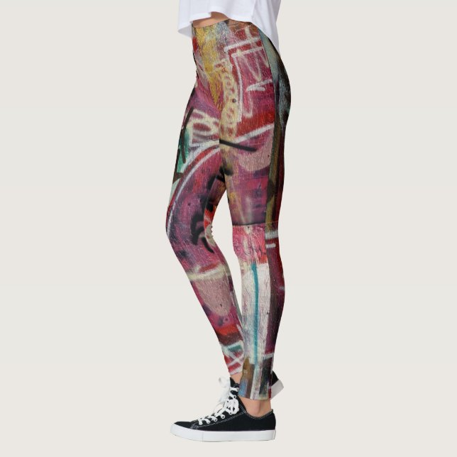 Leggings Graffiti Abstrait coloré (Gauche)