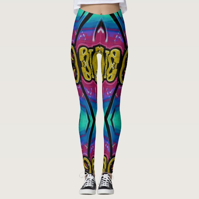 Leggings Graffiti coloré (Devant)
