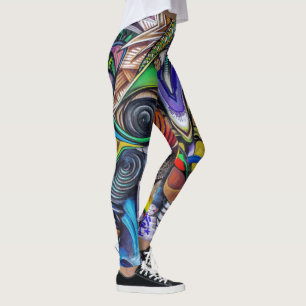Leggings Graffiti coloré et moderne