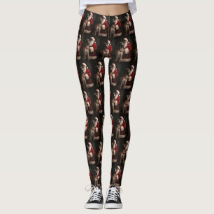 Leggings Grand Danse Avec Noël Festif Du Père Noël