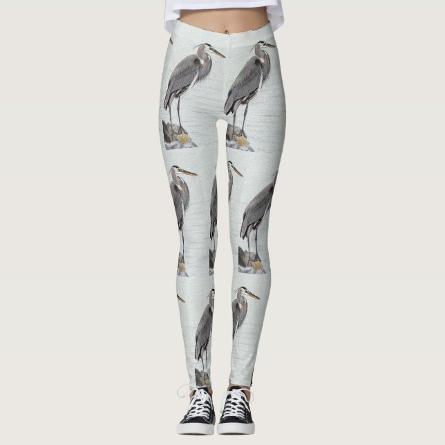 Leggings Grand héron bleu (Devant)
