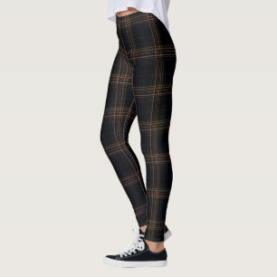 Leggings Grand plaid de tartan jaune rouge noir