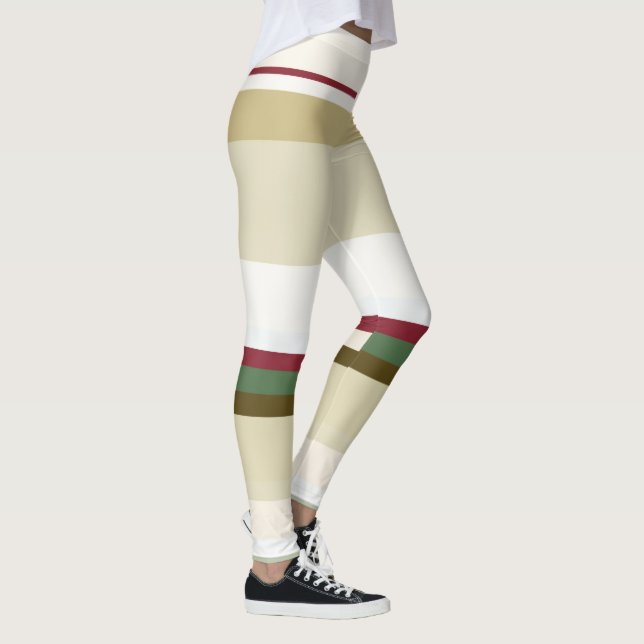 Leggings Grandes Abstraites vertes et rouges (Droite)