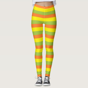 Leggings Grandes pommes vertes, oranges et jaunes