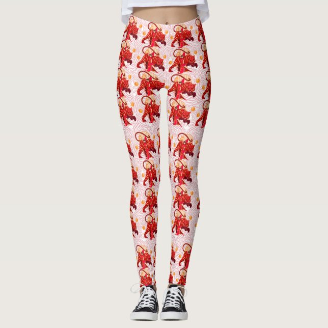 Leggings Grands modèles de chats bengalis Tigres (Devant)