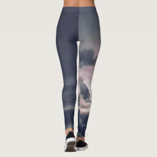LEGGINGS GRANDS NUAGES SOMBRES IMPRIMÉS AU GRIS DU SOLEIL