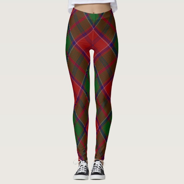 Leggings Grant Clan Tartan Scottish Plaid (Devant)