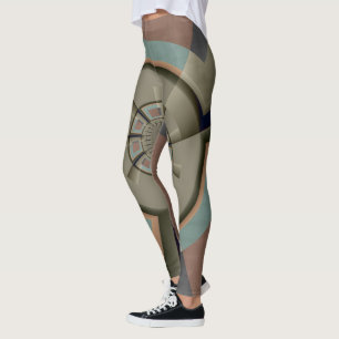 Leggings Graphique d'art fractal de l'harmonie des couleurs