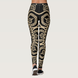 Leggings Graphique parfaitement complet Mandala yoga noir e